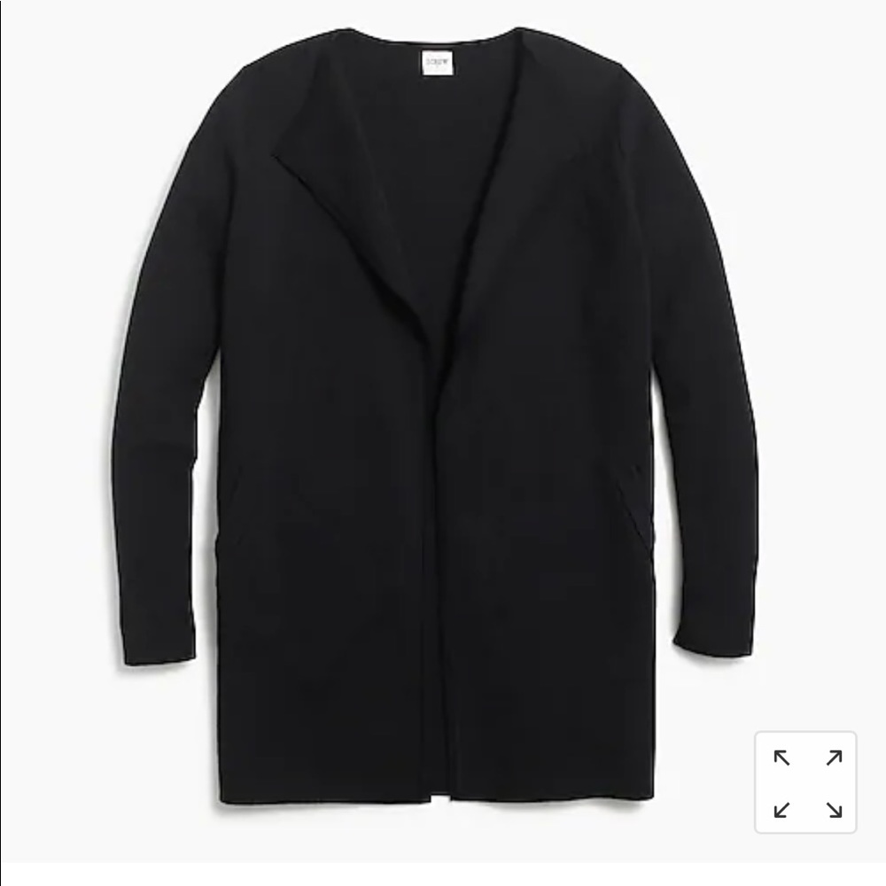 NWT J Crew Sweater Jacket-Black